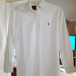 Men's Polo Ralph Lauren Yarmouth white long sleeve size 16 -33 shirt
